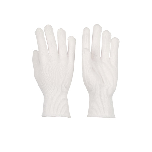 1525 - Knit Unlined White Gloves